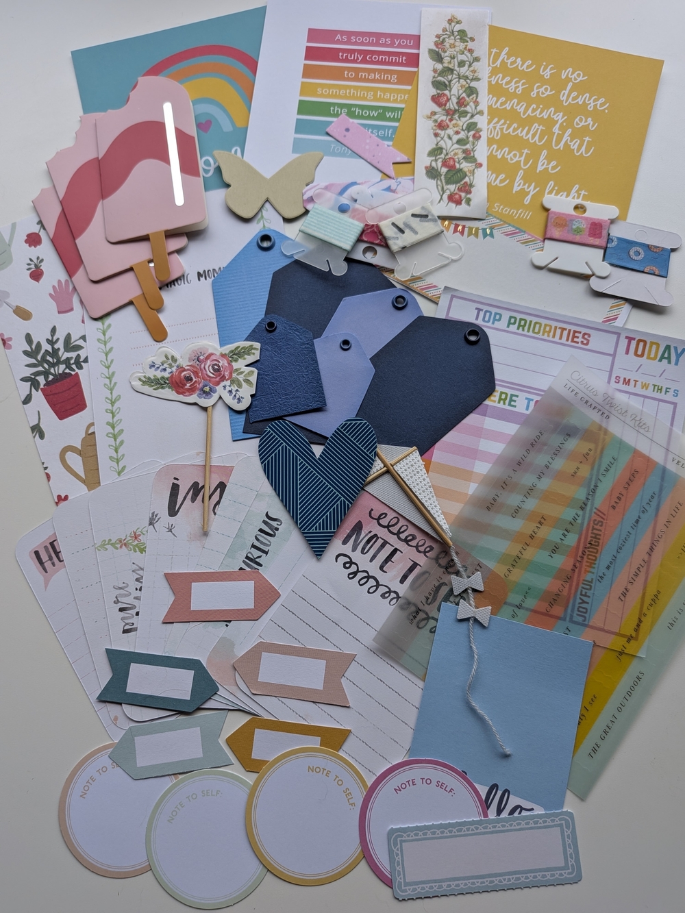 Over 225 Pieces of Colorful Crafting Ephemera - Picture 6 of 8